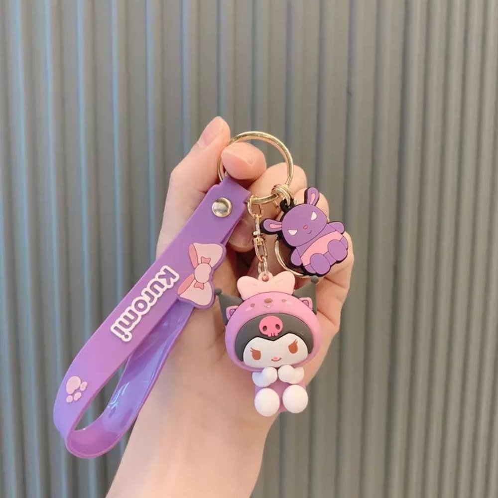 hello kitty kuromi keychain